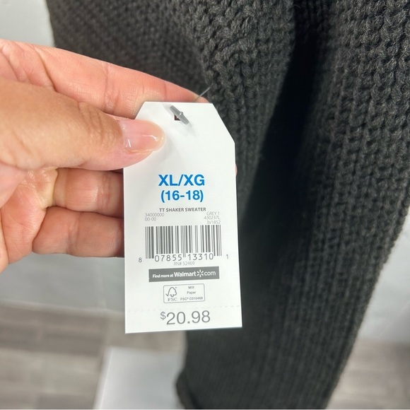 Time and Tru Women's Horizontal Shaker Knit Sweater XL - Picture 6 of 9